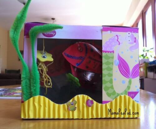 Fish Cardboard Crafts For Kids Cardboard Box Aquarium Fish Craft Project