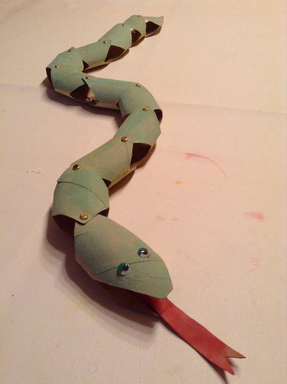 Cardboard Snake Toy Craft For Kids