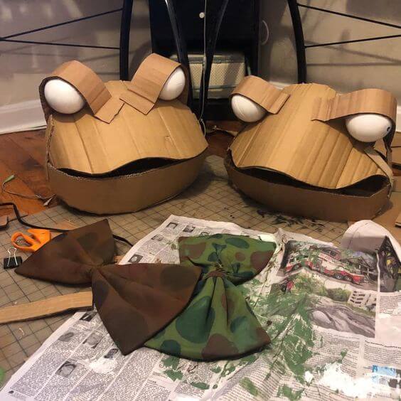 Cardboard Toad Costume Craft Idea For Kids