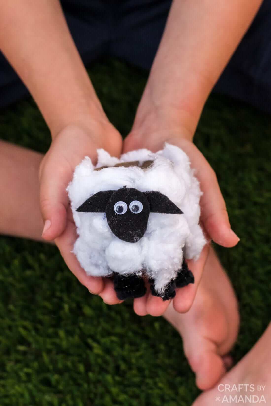 Cardboard Tube Lambs Craft For Kids