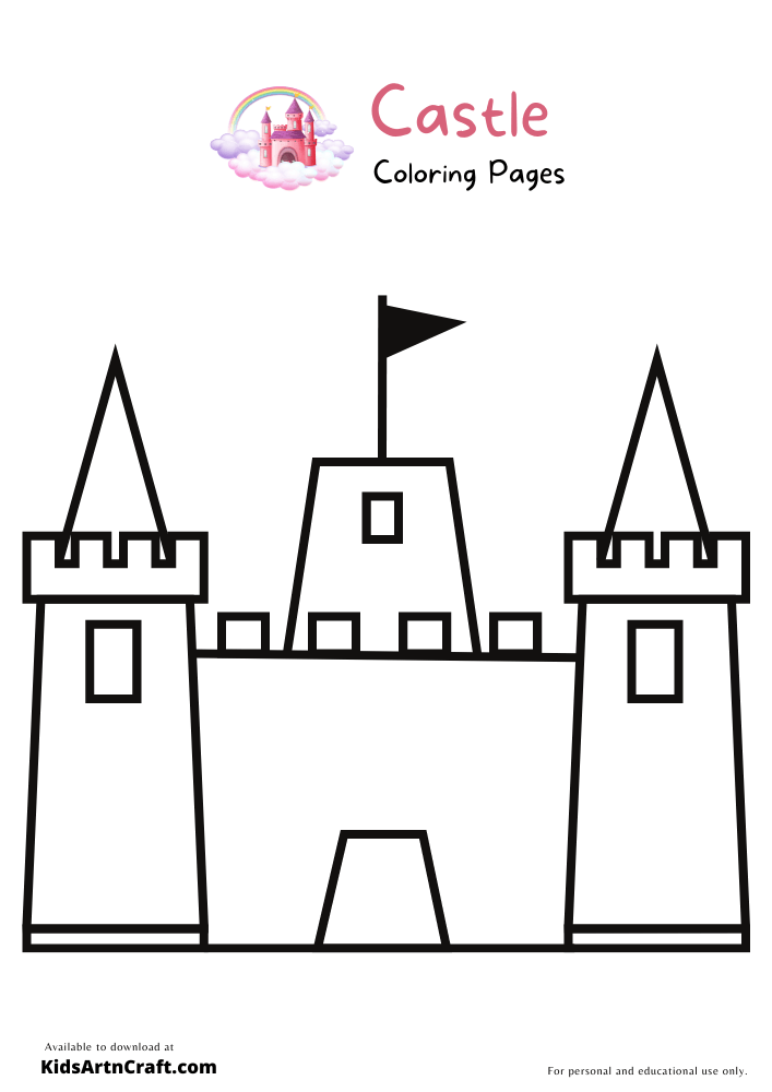 Castle Coloring Pages For Kids – Free Printables