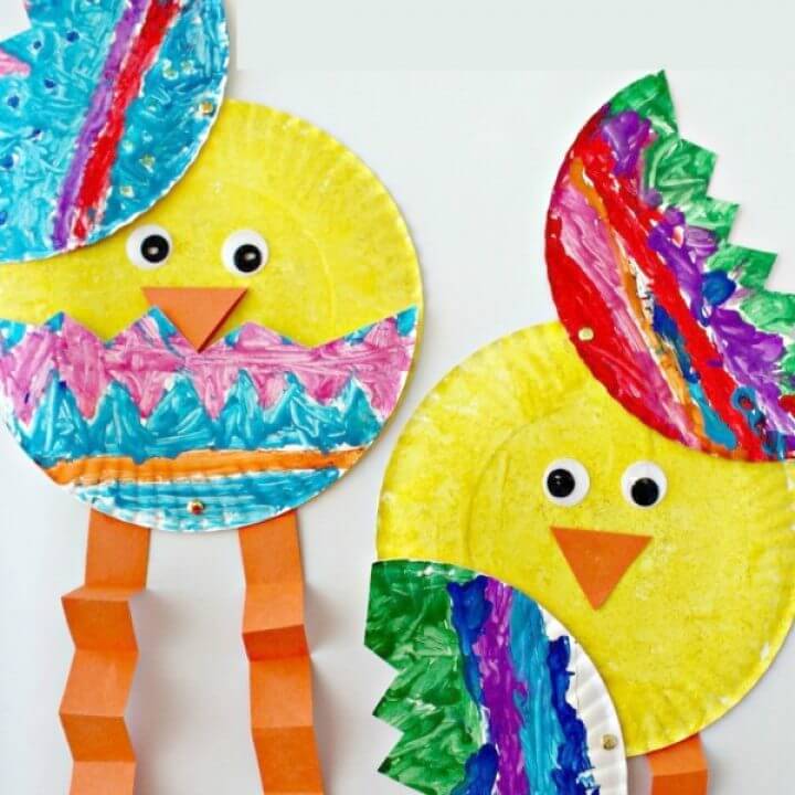 Chick Easter Paper Plate Craft Activity For Kids