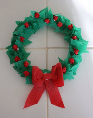 Christmas Wreath Decoration Paper Craft For Kids