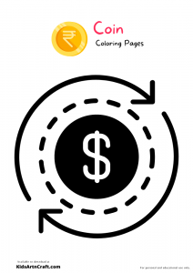 Coin Coloring Pages For Kids - Free Printable - Kids Art &amp; Craft