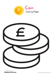 Coin Coloring Pages For Kids – Free Printable - Kids Art &amp; Craft