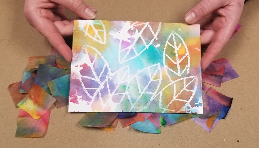 Color Tissue Paper Painting Art Activity Ideas