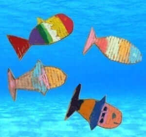 Colorful Cardboard Fish Craft For Kids