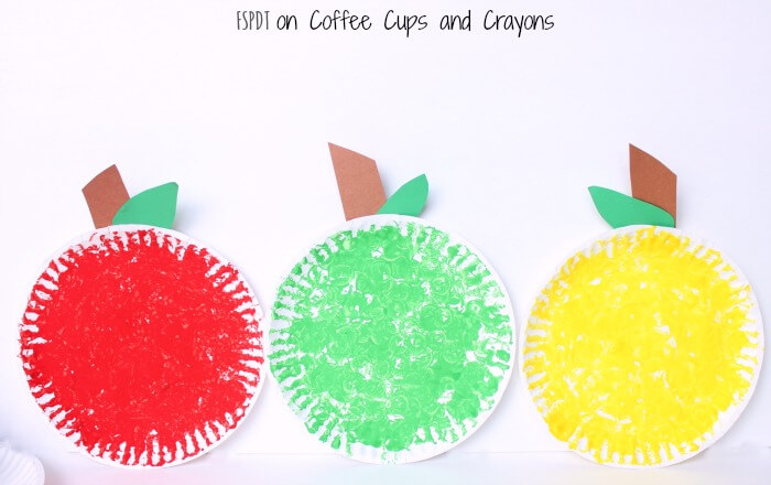 Colorful Paper Plate Apple Craft For Kindergarten