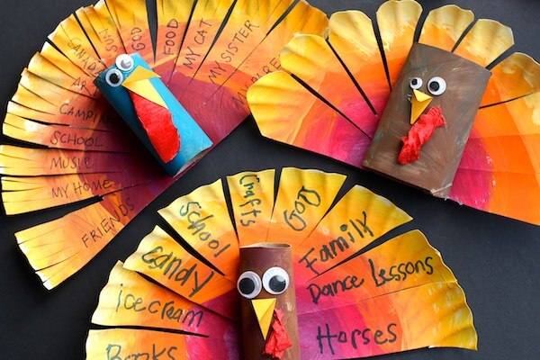 Colorful Thankful Turkey Art & Craft Using Paper Plate For Kids