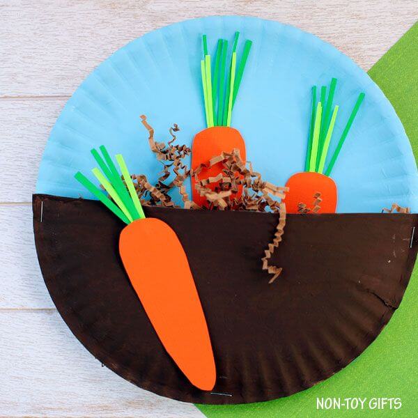 Creative Carrot Craft With Paper Plate For Kids