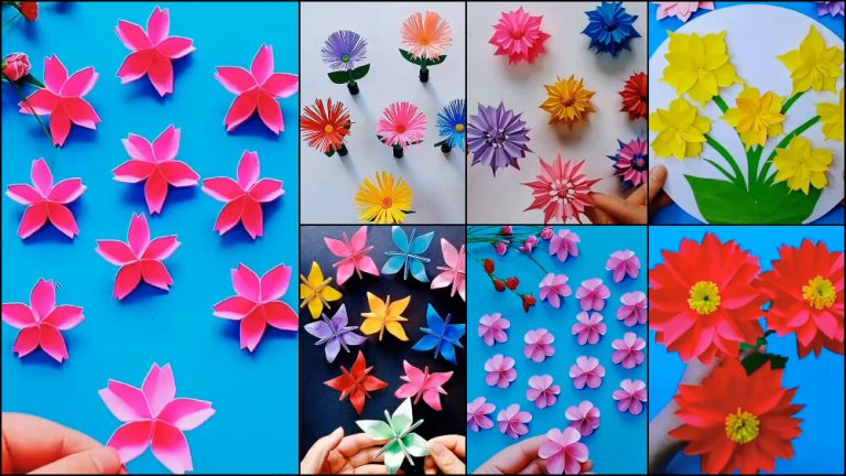 Creative Paper Flower Craft Ideas to Make in Easy Steps - Kids Art & Craft
