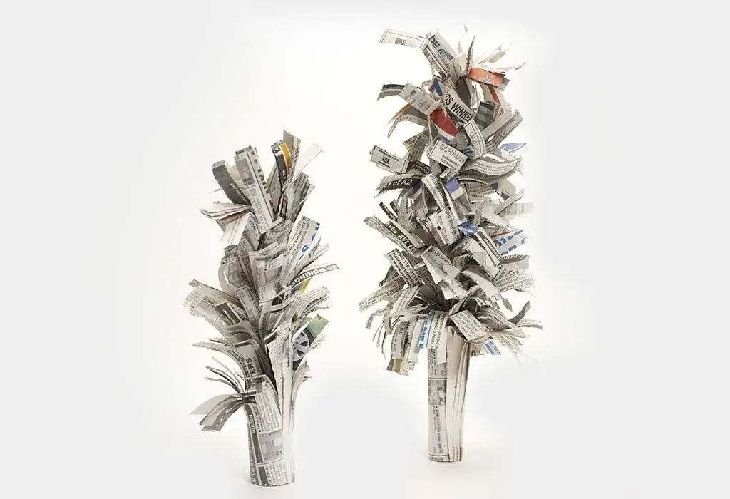 Creative Tree Craft With Newspaper