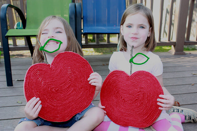 Cute Apple Cardboard Craft With Cotton For Kids