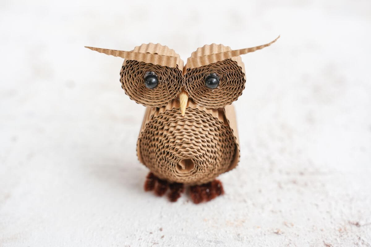 Cute Cardboard Roll Owl Craft