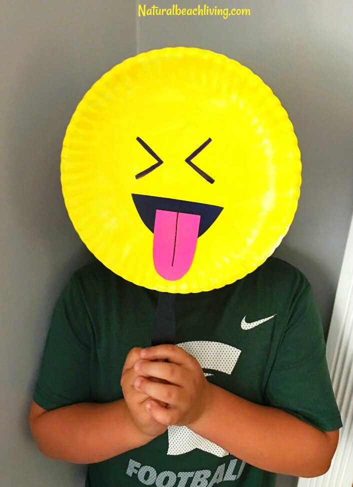 Cute Emoji Paper Plate Craft For Kids