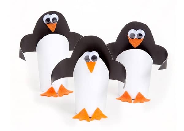 Cute Penguin Craft With Cardboard & Wiggle eyes For Kids