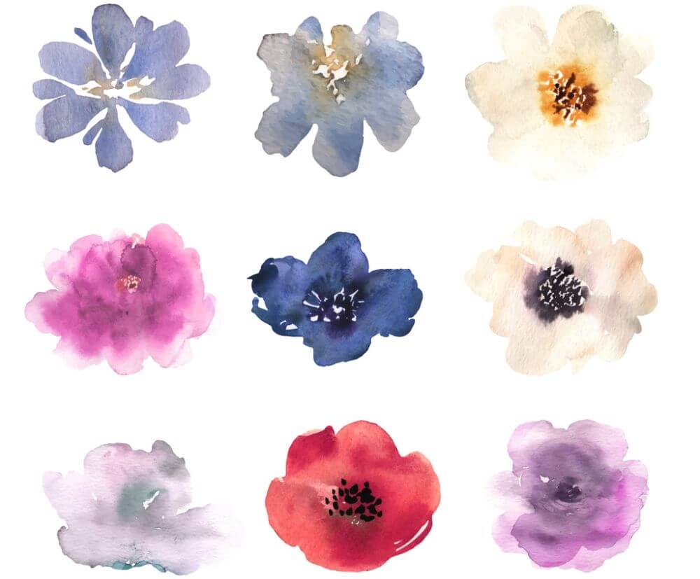 Different Variety Of Flower Painting Idea Using Watercolors
