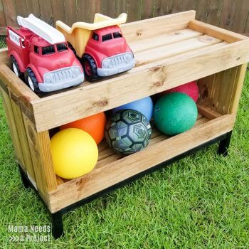 DIY Ball & Toy Storage Craft For Outdoor