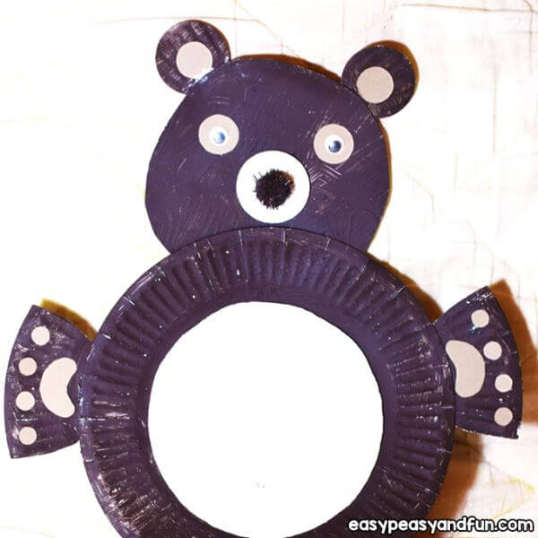 DIY Bear Paper Plate Craft Idea For Kindergartners