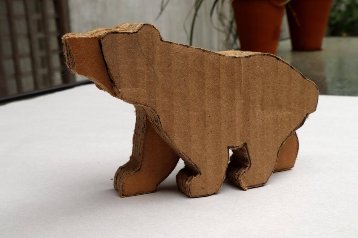 DIY Brown Bear Craft With Cardboard Box