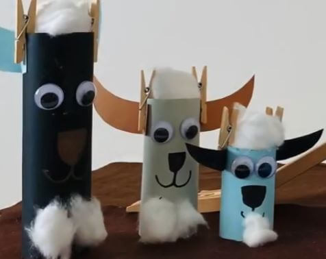 DIY Cardboard Goat Craft Idea For Kids