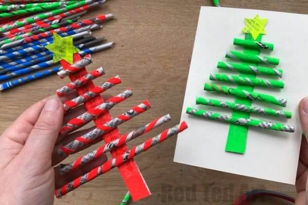 DIY Christmas Tree Craft With Newspaper For Preschoolers