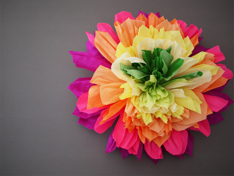 DIY Crepe Paper Flower Craft Tutorial