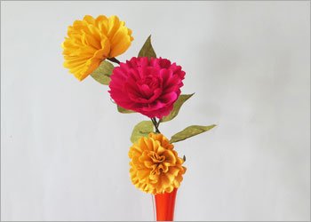 DIY Crepe Paper Flower Decoration Craft Ideas