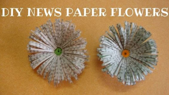 DIY Daisies Flower Craft With Newspaper