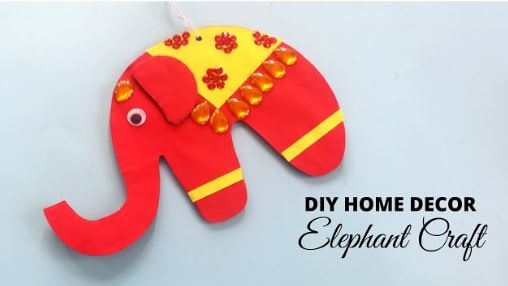 DIY Elephant Decoration Cardboard Craft At Home For Kids