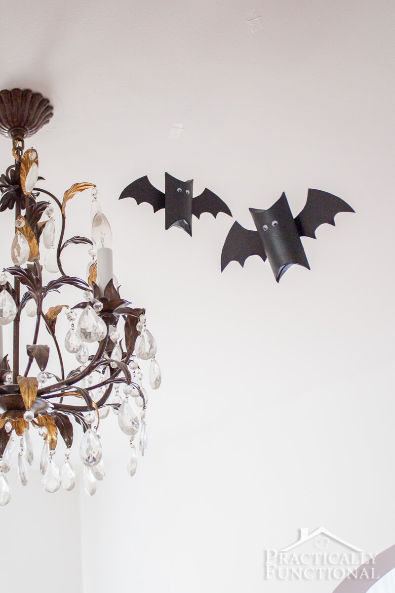 DIY Halloween Bat Craft Decoration Using Cardboard Tube