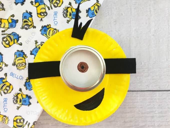 DIY Happy Minion Let's Laugh Day Paper Plate Crafts For Preschoolers