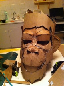 DIY Monkey Mask Using Cardboard