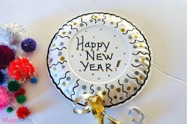 DIY New Year Craft Using Paper Plate