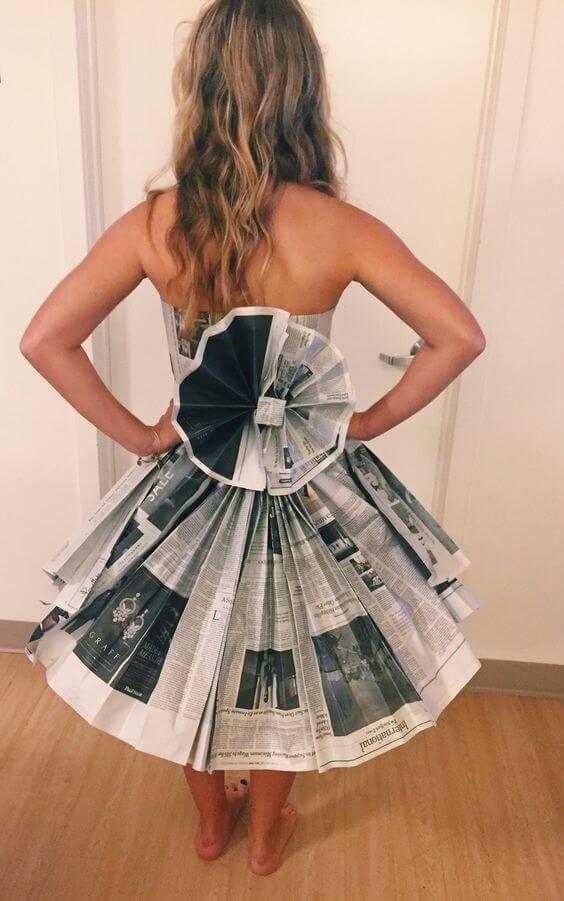DIY Newspaper Costume Dress Idea