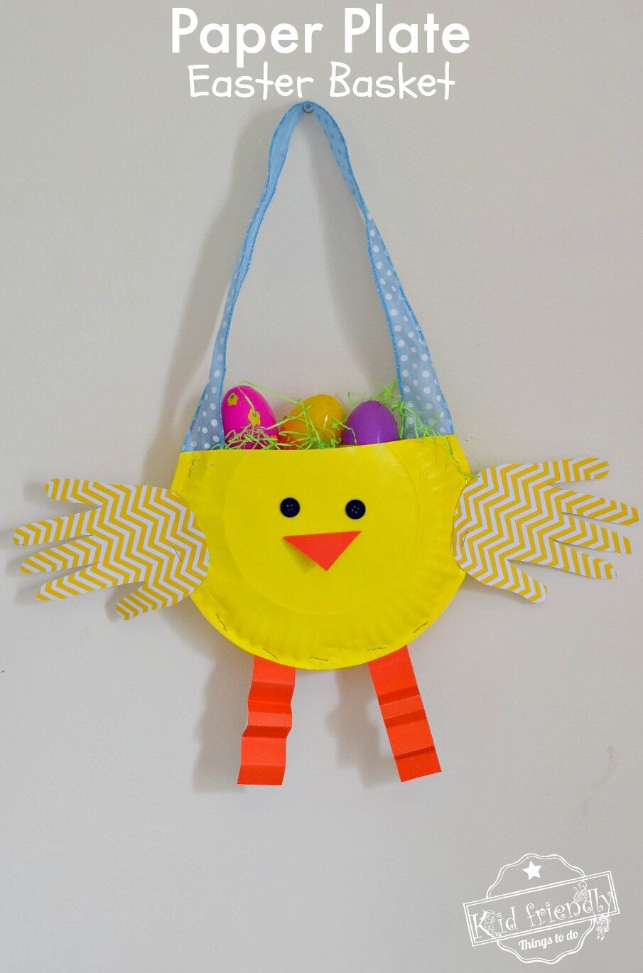 DIY Paper Plate Chicken Easter Basket Poultry Day Craft For Kids