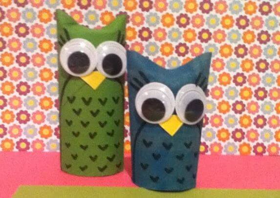 DIY Owl Craft With Toilet Paper Roll For Kids