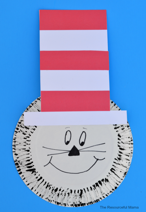 Dr. Seuss Cat In The Hat Craft Paper Plate For Kids