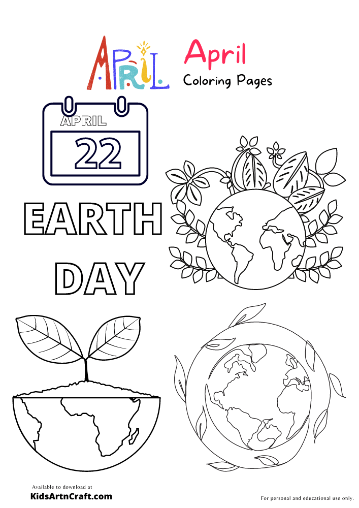 Earth Day Coloring Pages For Kids – Free Printables