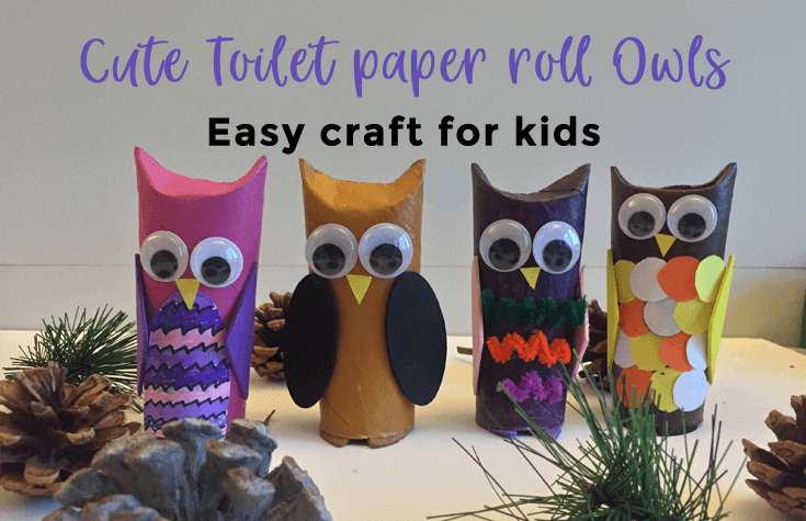 Easy & Cute Owl Craft With Toilet Paper Roll