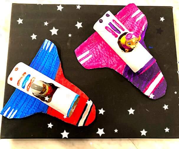 Easy & Cute Space Day Cardboard Craft Project for Early Years