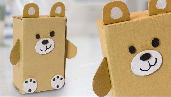 Easy & Cute Teddy Bear Craft using Cardboard