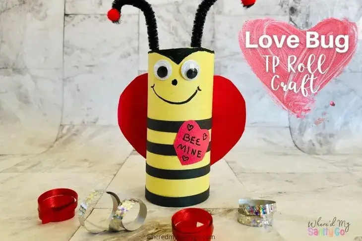 Easy Bee Craft Idea Using Toilet Paper Roll