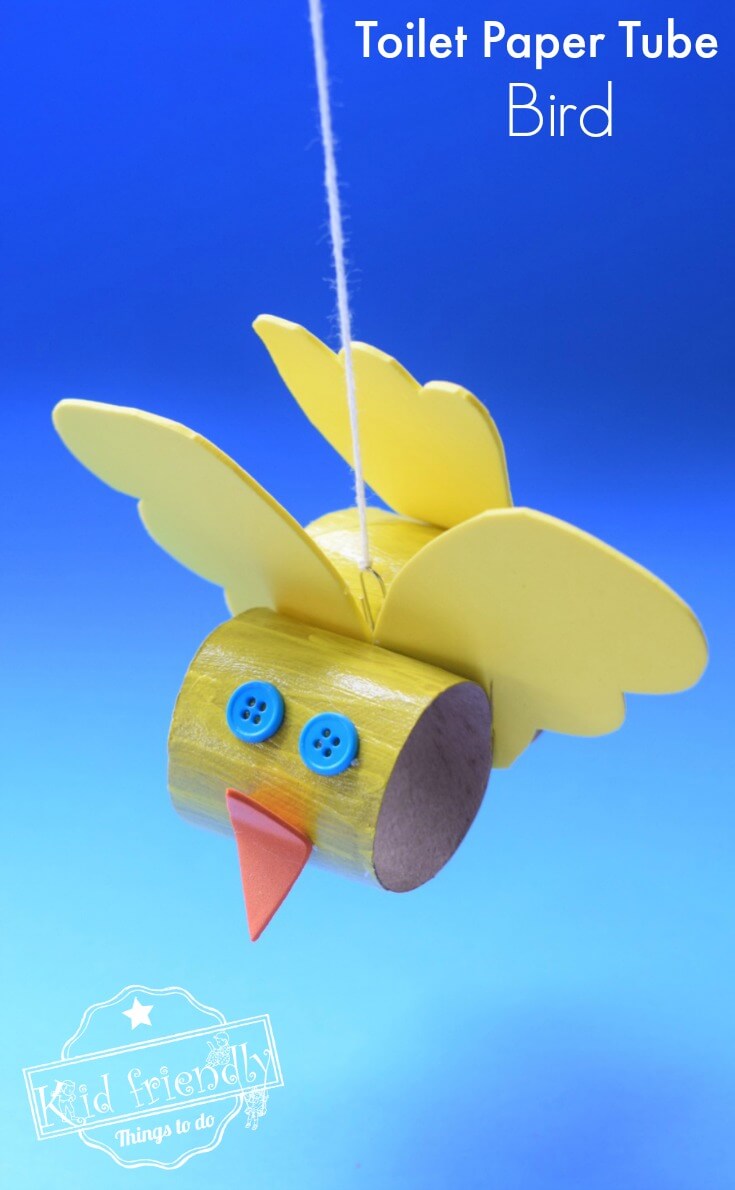Easy Birds Craft With Toilet Paper Roll For Preschoolers