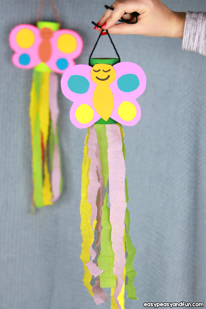 Easy Butterfly Windsock Toilet Paper Roll Craft For Kids