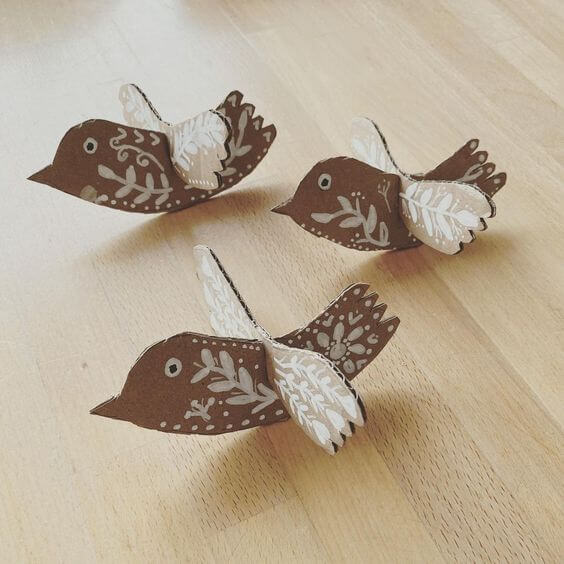 Bird Cardboard Crafts for Kids Easy Cardboard Bird Decor Craft For Kids