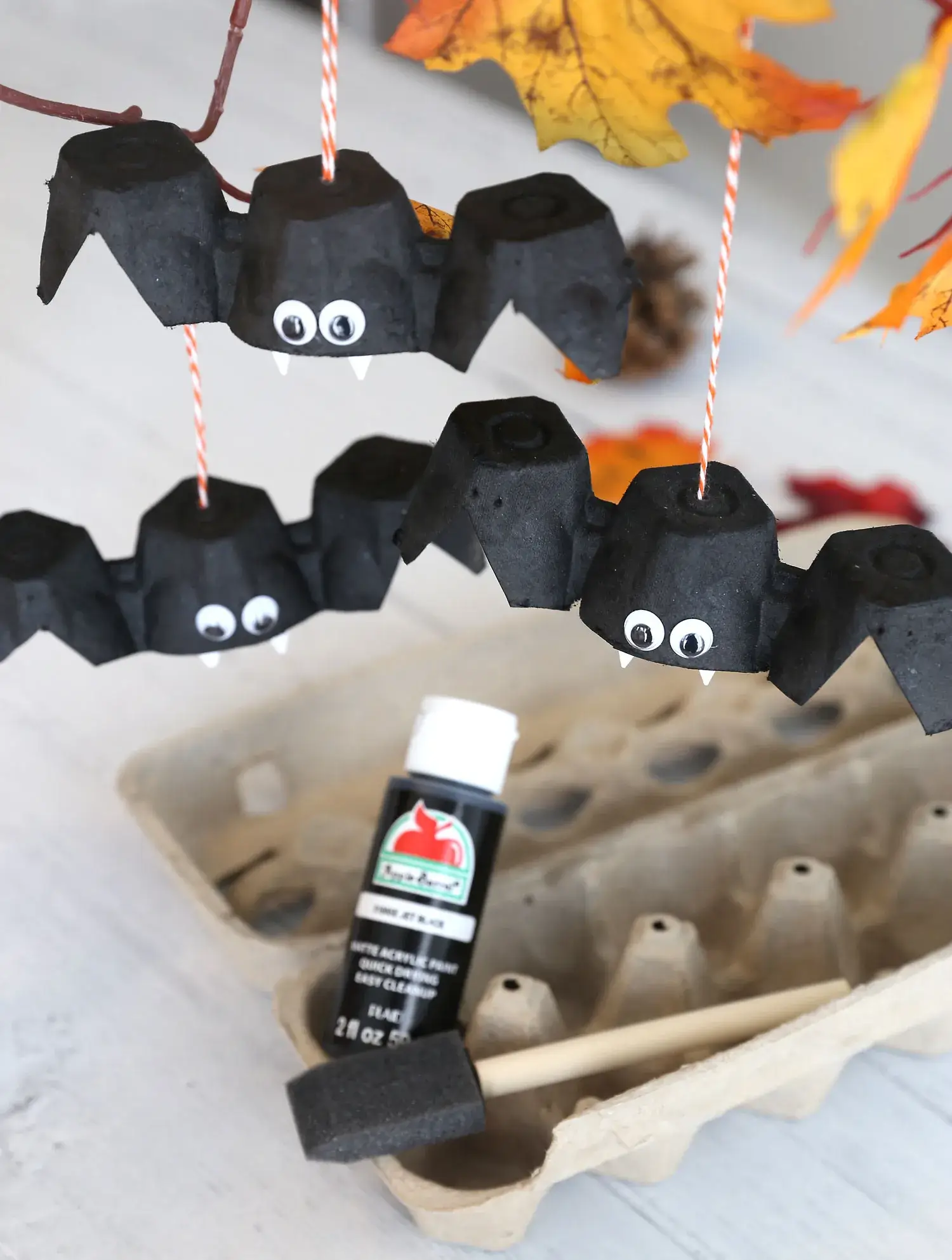 Easy Cardboard Egg Cartoon Bat Craft Idea For Kids
