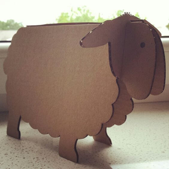 Easy Cardboard Sheep Animal Craft For Preschoolers