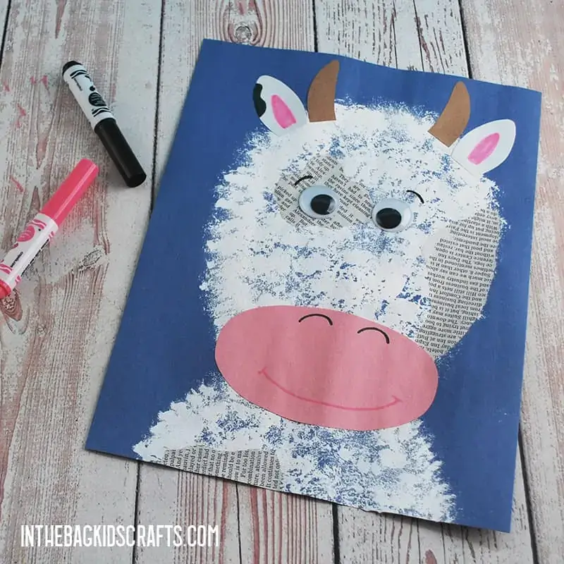 Easy Cow Animal Craft Template