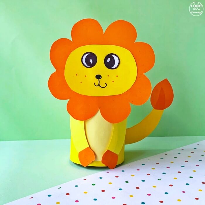 Toilet Roll Zoo Animal Crafts Easy Lion Craft Using Toilet Paper Roll